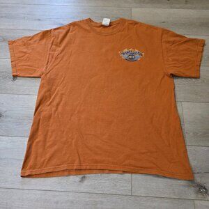 Daytona Bike Week Shirt Men's 2013 XL Orange Beach Florida Biker Short Sleeve